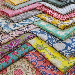 Wholesale Handmade Cotton Fabric Hand Block Print Cotton Fabric Printed Fabric