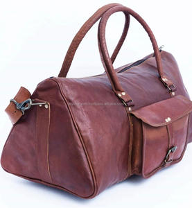 กระเป๋าหนังแพะแท้สไตล์ย้อนยุค20นิ้วมีสายคล้องไหล่ปรับได้คุณภาพสูงสุดใช้ได้ทั้งชายและหญิง - Product Image 4