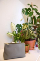 Étui à maquillage en cuir véritable avec logo personnalisé, organiseur de voyage, sac à pinceaux, pochette, housse cosmétique VES-0164