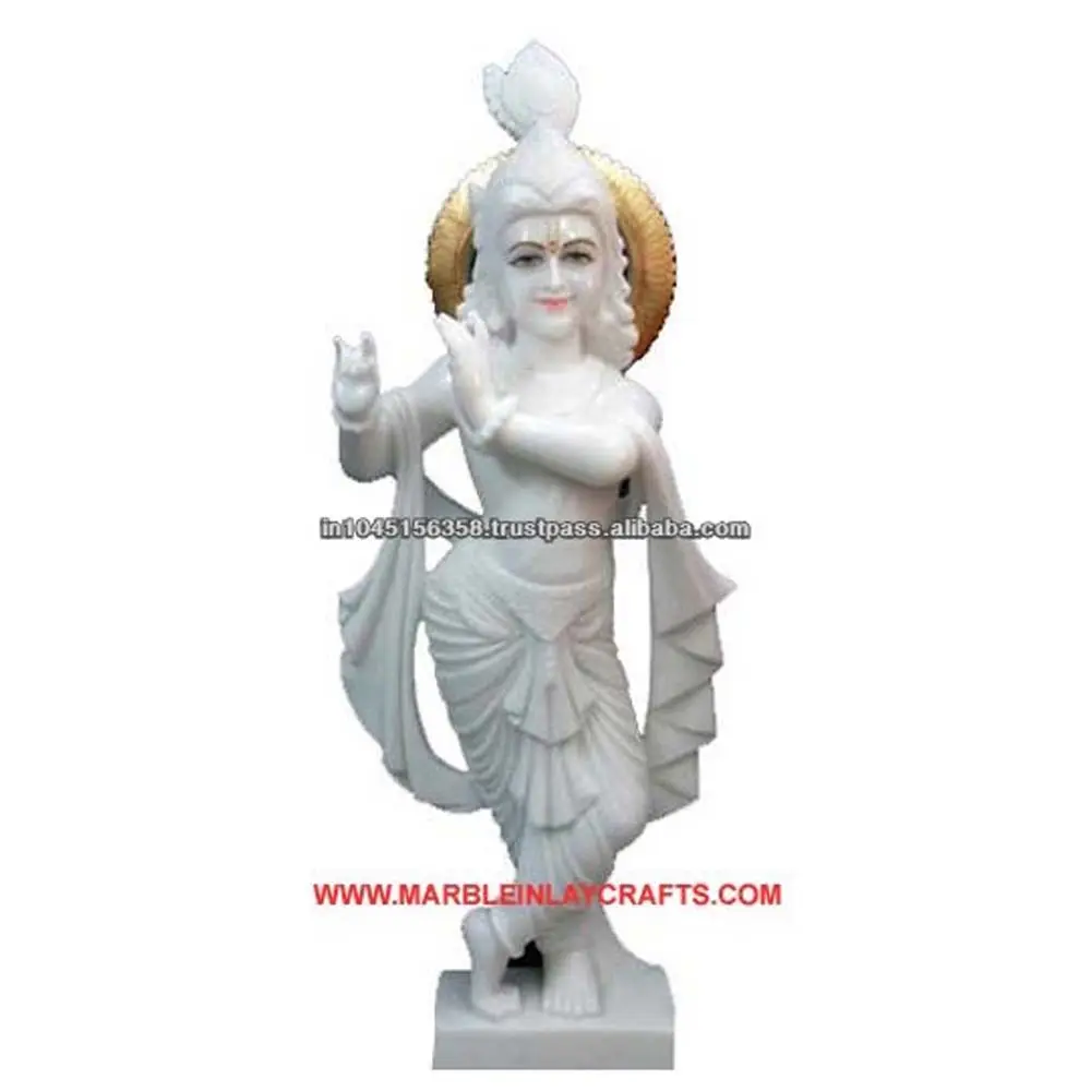 Vietnam Meilleure Qualité Marbre Seigneur Krishna Statue
