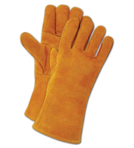 Econonmy ถุงมือหนังงานเชื่อม,ถุงมือเชื่อมกันไฟทำจากหนังวัวแบบแยก - Product Image 4