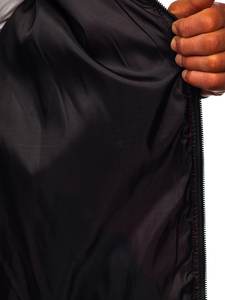 2022 personnalisé hommes doudoune col montant coupe-vent imperméable respirant haute qualité toile Designer Logo OEM noir hiver - Product Image 6