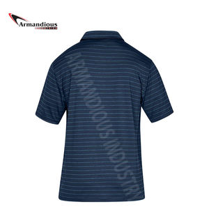 Venta al por mayor hombres Polo de manga corta de golf camiseta impresa Lisa slim fit ropa deportiva hombre Camiseta polo 100% algodón - Product Image 6