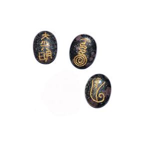 Juego de piedras naturales de Reiki Master, Set de varita de cristal de Reiki, color negro, venta al por mayor - Product Image 2