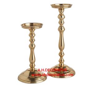 Plateado y chapado en oro Mesa Top T Light Vela Pilar Navidad Decorativo Boda centro de mesa Portavelas hecho a mano - Product Image 5