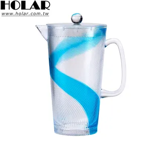 Holar-Jarra de plástico con relieve, dispensador de bebidas con tapa, 2400 cc, 81 oz, hecho en Taiwán