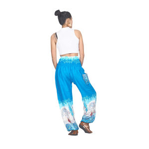Pantalones bombachos de elefante para mujer, ropa lisa, color azul, PP0004, 020017, 04, listo para enviar - Product Image 3