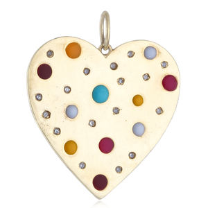 <b>Lockets</b> Jewelry New Design Custom Solid <b>Women</b> Men Gift <b>Gold</b> White Charms Heart Diamond Silver Enamel Unisex Customized Jewelry - Product Image 1