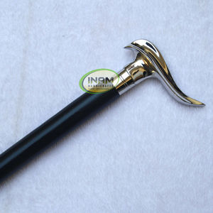 Bâton de marche en bois fait à la main de qualité supérieure avec incrustation en laiton poignée de dauphin de derby/cannes de marche avec poignée en laiton - Product Image 3