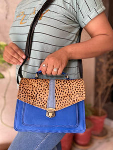 Sac à main mode femme sangle unique sac à bandoulière en cuir véritable recyclé doublure en Nylon fermeture à glissière sac à main coloré motif de bonbons - Product Image 4