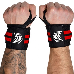 Factory Price 18" Length Cotton <b>Wrist</b> Wraps With <b>Thumb</b> Loop Breathable Gym Training Heavy Duty Lifting Straps for Weightlifting - Product Image 3