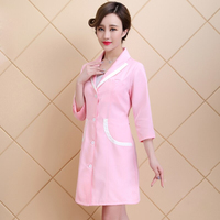 Robe Slim multicolore pour femmes, vêtement de travail pour Salon de beauté, combinaison Anti-rides blanche