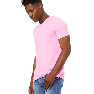 Bella Canvas-Camiseta de poliéster/algodón rosa neón haz tu propia marca camisetas Unisex Camiseta de algodón pesado - Product Image 5