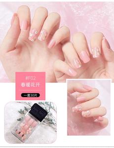 TSZS Commercio All'ingrosso Pre-Progettato Acrilico Punte Del Chiodo 30pcs Stile Artificiale Francese Premere Su Punte Del Chiodo di Modo Del Chiodo Chiodo Falso fornitore - Product Image 6