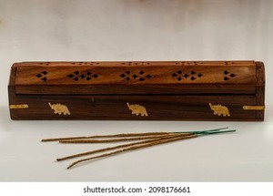 Wood Incense Holder Burners Incense Stick Holder Burner Portable Chamber Egyptian Set Indian for Best Piece - Product Image 5