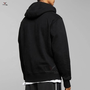 Sudaderas con capucha de Jersey de alta calidad personalizadas para hombre, chaquetas largas con capucha de poliéster atléticas, logotipo bordado, forro polar liso antiretráctil - Product Image 2