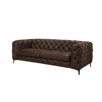 Canapé d'angle modulable en cuir véritable, trois places, style moderne minimaliste, luxe océan bleu, extensible, pour villa, respectueux de l'environnement