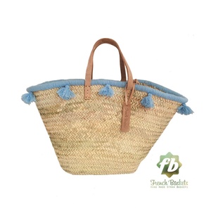 Nouveau style tendance : Paniers à fruits français bleu pastel pour le marché : Panier français, Panier marocain - Product Image 1