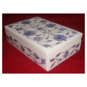 Handmade Natural <b>Blue</b> Mother Of Pearl White Marble New Design Unique Inlay Jewelry <b>Storage</b> Gift <b>Boxes</b> - Product Image 1