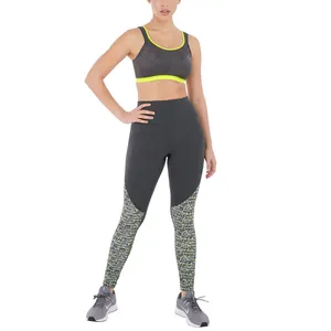 Großhandel Custom Logo Dynamic Soft Cup Sport-BH Lime Twist Schwarz Kontrast Design Frauen Running Gym Yoga Sport-BH Daily Wear