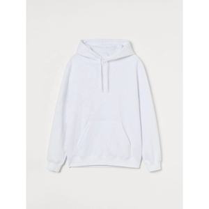 Venta al por mayor estilo de la calle blanco sólido con capucha bolsillos de canguro tela en blanco anti-encogimiento XS a 6XL tamaños liso teñido para la temporada de primavera - Product Image 6