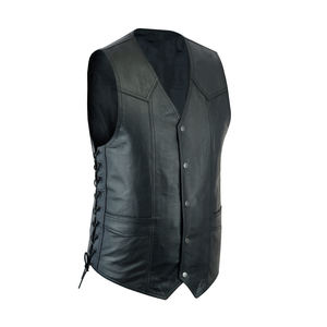 Chaleco Retro de cuero para hombre, chaleco informal para motocicleta, a la moda, nuevo - Product Image 1