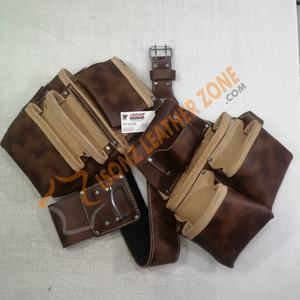 Sac à outils personnalisable OEM en cuir de buffle végétal pour menuisiers et bricoleurs - Product Image 1