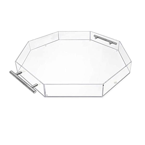 ถาดเสริฟอะคริลิคทรงสี่เหลี่ยมทนทานสไตล์รอยัล - Product Image 4