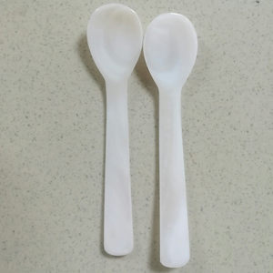 Mop spoon for caviar, food safe spoon from mother of pearl shell, seashell spoon - Product Image 3