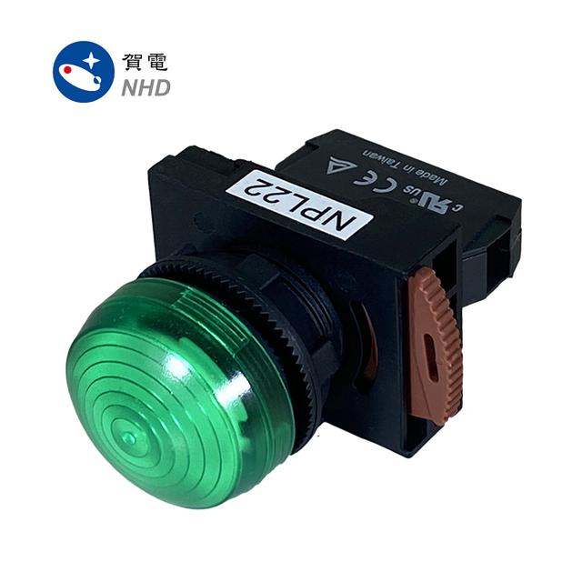 NPL22-GI-X LED Pilot Lamp Green Indicator Light for AC/DC 220~240V Anti-Interference Type with Plastic Body