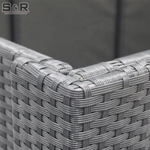 S&R Cama de Día Portátil de Mimbre y Ratán para Patio, Tamaño King Francés, 3 Piezas, con Toldo, Moderna, para Exteriores, para Hotel, Piscina, Sala de Estar - Product Image 5