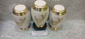 Urne de crémation en laiton blanc de haute qualité taille adulte pour stocker les cendres humaines à la maison-Fournitures funéraires - Product Image 2