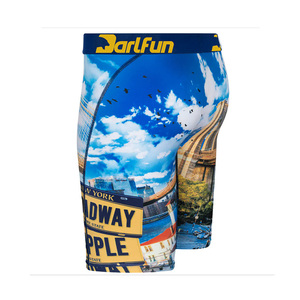 <span class=keywords><strong>Boxer</strong></span> court personnalisé en gros avec logo, impression par sublimation, sous-vêtements longs, <span class=keywords><strong>boxer</strong></span> court en <span class=keywords><strong>polyester</strong></span>/spandex, séchage rapide, respirant - Product Image 2