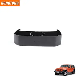 High Quality Interior Accessories ABS Car Back Seat Cup Holder Floor Console Mounted Drink Holder for Jeep Wrangler JL 2018+