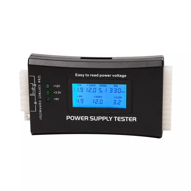 Digital LCD Power Supply Tester Computer Power ATX Measuring Diagnostic Tester