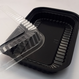 Factory price black color customized disposable PET Food grade Sushi food packaging plastic Sushi Takeaway Box