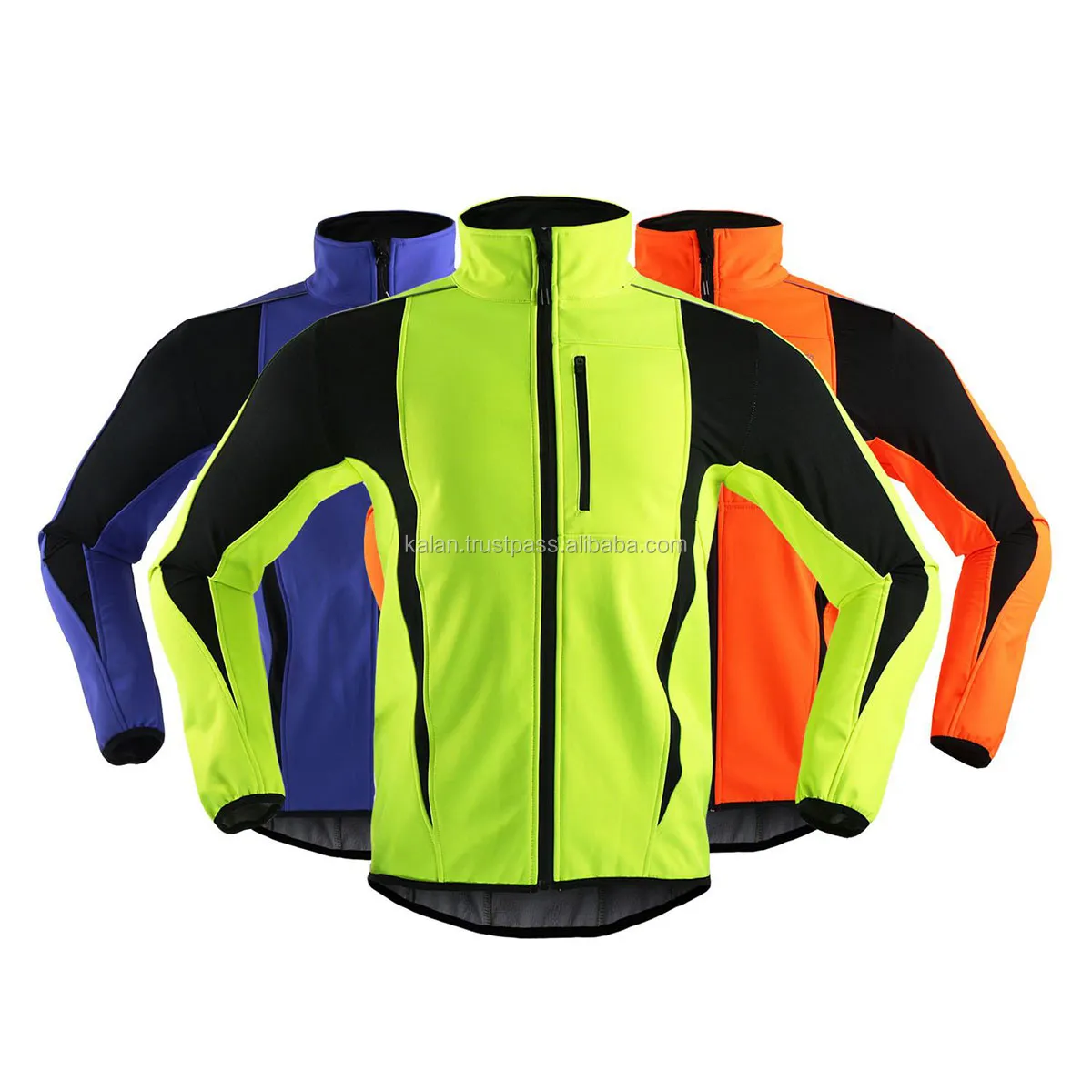 High quality Custom Orange Yellow Blue Multi Color Softshell KISSJ9 Soft Shell Jacket