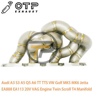 Tuyau d'échappement OTP pour 3 ''Au Di A3 S3 A5 <span class=keywords><strong>Q5</strong></span> A6 TT TTS V W Golf MK5 MK6 Je Tta EA888 EA113 20V VAG Engine Twin Scroll T4 Manifold - Product Image 5
