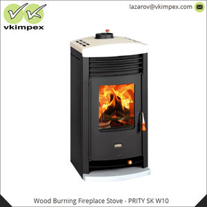 Cheminée à bois 3/4 degrés avec connecteurs d'eau froide et chaude, chauffage élevé, combustion du bois - Product Image 2