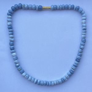 8mm 10mm Naturel Bleu Opale Pierres Lisse Rondelle Tendance Perles De Pierres Précieuses Collier Bijoux Usine De Grossiste Semi Précieuse - Product Image 1