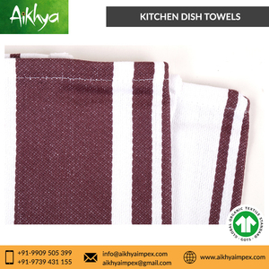 Lingettes de cuisine en coton biologique, sans AZO, à teinture, sans danger, disponibles dans un emballage personnalisé de styliste - Product Image 2