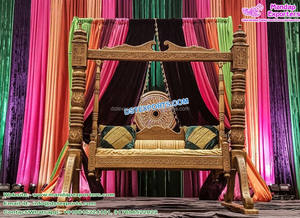 Muslim Wedding Handicraft Sankheda <b>Swing</b> <b>Set</b> Muslim Wedding Handicraft <b>Swing</b> <b>Set</b> New Muslim Walima <b>Swing</b> <b>Set</b> DecorUK - Product Image 2