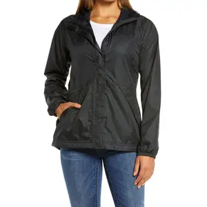 럭셔리 브랜드 골드 윙 얇은 사용자 정의 여자 윈드 브레이커 자켓 지퍼 재킷을 사용하여 고품질 내구성