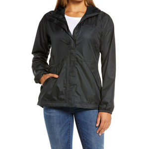 Chaqueta cortavientos de alta calidad para mujer, cazadora fina personalizada, con cremallera, color dorado - Product Image 1