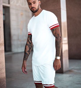 ชุดเสื้อและกางเกงขาสั้นผ้าฝ้ายสำหรับผู้ชาย,ชุดกีฬาสำหรับผู้ชายชุดวิ่งแบบสั่งตัดสำหรับฤดูร้อน - Product Image 4