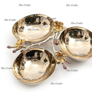 ชามตกแต่งดีไซน์สวยที่สุด ทำจากสแตนเลสและทองเหลือง สำหรับใส่ผลไม้ เหมาะสำหรับงานแต่งงานและร้านอาหาร - Product Image 4