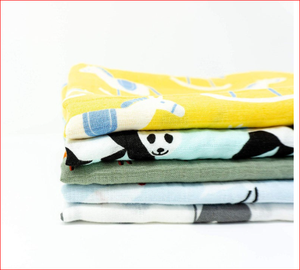 6-Layer Organic Cotton Baby <b>Swaddle</b> Blankets Breathable and Soft Wrap with Animal Print for <b>Newborn</b> Infants Bedding - Product Image 3