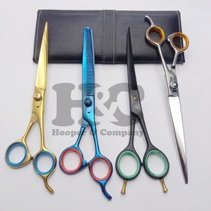 Tijeras de pelo de acero inoxidable dorado de alta calidad, peluquero de calidad Premium, uso especial, tijera azul afilada para suministros de peluquería - Product Image 1