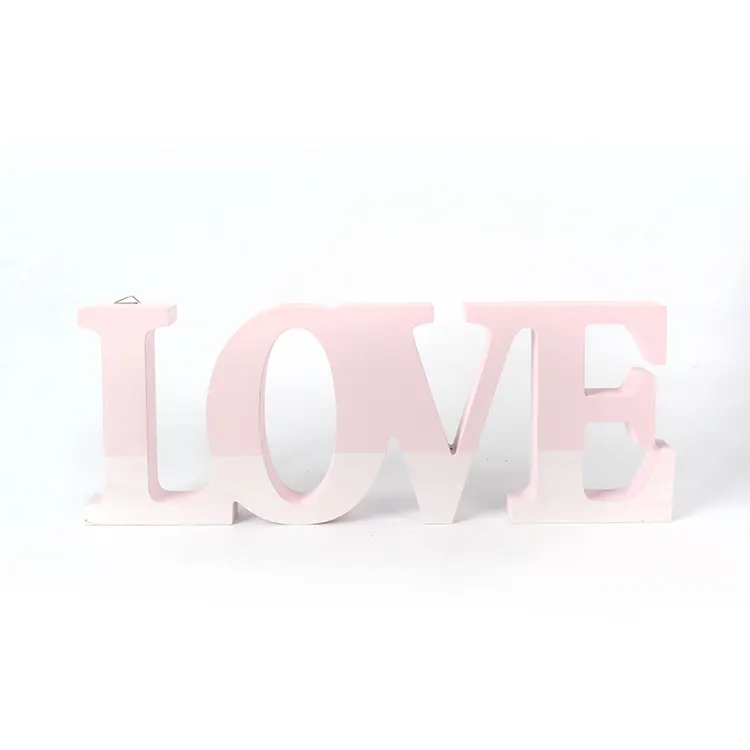 Wall Decor Home Accents MDF Wood Texture Finishing Tabletop Decor Wall Hanging Letter " LOVE"
