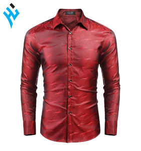 Robe manches longues avec imprimé de roses florales pour hommes, chemises à boutons pour bal de mariage, nouvelle collection d'été - Product Image 1